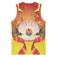 French Polynesia Christmas Basketball Jersey Seashell Santa Beach Vibes - Polynesian Pride