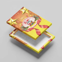 French Polynesia Christmas Canvas Wall Art Seashell Santa Beach Vibes - Polynesian Pride