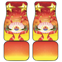 French Polynesia Christmas Car Mats Seashell Santa Beach Vibes - Polynesian Pride