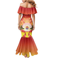 French Polynesia Christmas Family Matching Mermaid Dress and Hawaiian Shirt Seashell Santa Beach Vibes - Polynesian Pride