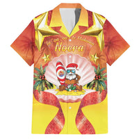 French Polynesia Christmas Family Matching Tank Maxi Dress and Hawaiian Shirt Seashell Santa Beach Vibes - Polynesian Pride