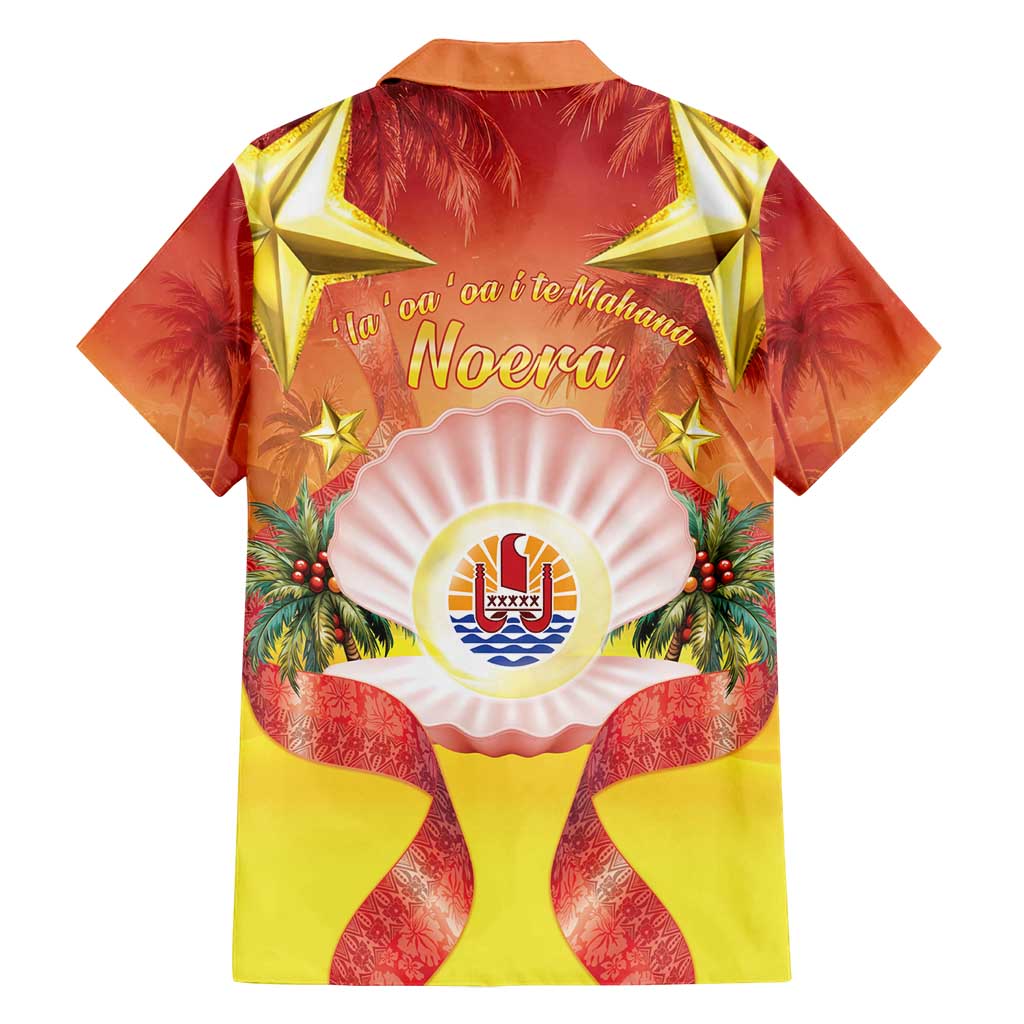 French Polynesia Christmas Family Matching Tank Maxi Dress and Hawaiian Shirt Seashell Santa Beach Vibes - Polynesian Pride