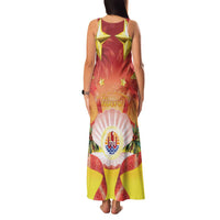 French Polynesia Christmas Family Matching Tank Maxi Dress and Hawaiian Shirt Seashell Santa Beach Vibes - Polynesian Pride