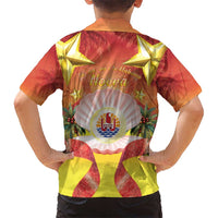French Polynesia Christmas Kid Hawaiian Shirt Seashell Santa Beach Vibes - Polynesian Pride