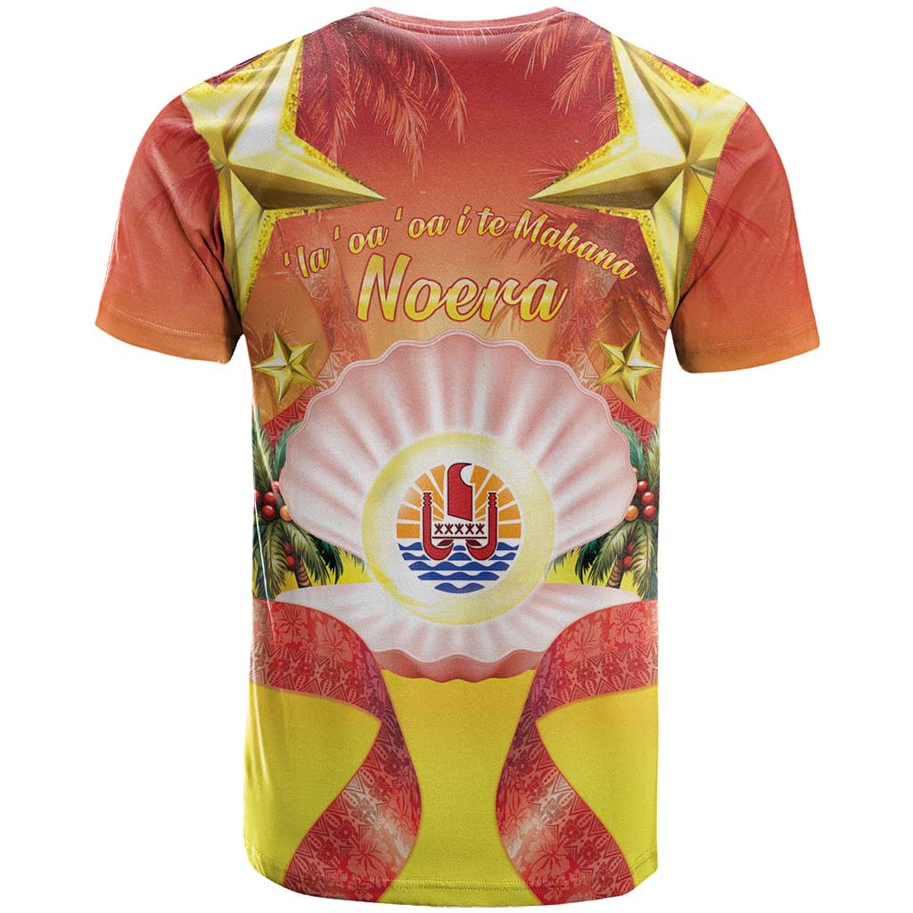French Polynesia Christmas T Shirt Seashell Santa Beach Vibes - Polynesian Pride