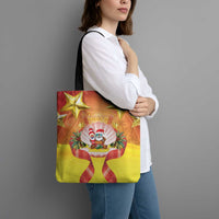 French Polynesia Christmas Tote Bag Seashell Santa Beach Vibes - Polynesian Pride