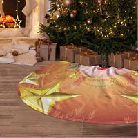 French Polynesia Christmas Tree Skirt Seashell Santa Beach Vibes - Polynesian Pride