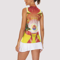 French Polynesia Christmas Women Sleeveless Polo Shirt Seashell Santa Beach Vibes - Polynesian Pride