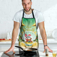 Cook Islands Christmas Apron Seashell Santa Beach Vibes - Polynesian Pride