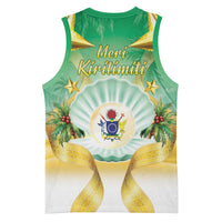 Cook Islands Christmas Basketball Jersey Seashell Santa Beach Vibes - Polynesian Pride