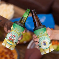 Cook Islands Christmas 4 in 1 Can Cooler Tumbler Seashell Santa Beach Vibes - Polynesian Pride