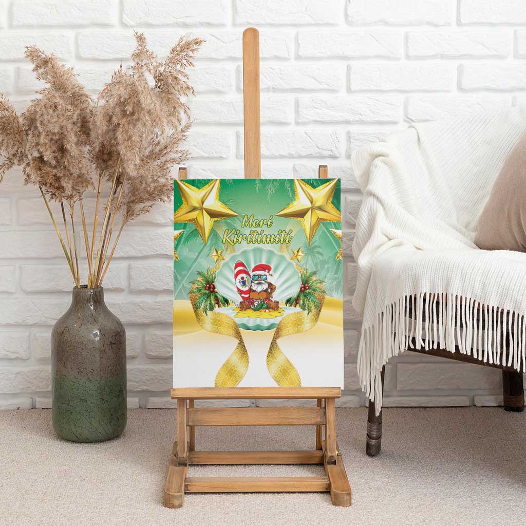 Cook Islands Christmas Canvas Wall Art Seashell Santa Beach Vibes - Polynesian Pride