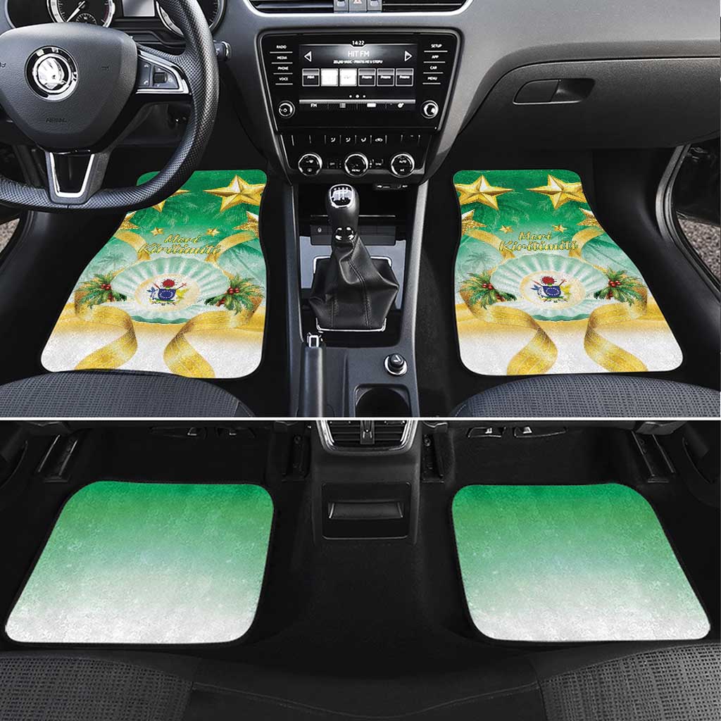 Cook Islands Christmas Car Mats Seashell Santa Beach Vibes - Polynesian Pride