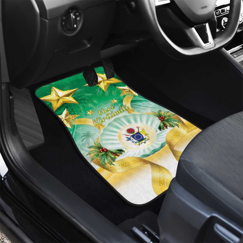 Cook Islands Christmas Car Mats Seashell Santa Beach Vibes - Polynesian Pride