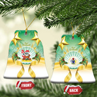 Cook Islands Christmas Ceramic Ornament Seashell Santa Beach Vibes - Polynesian Pride