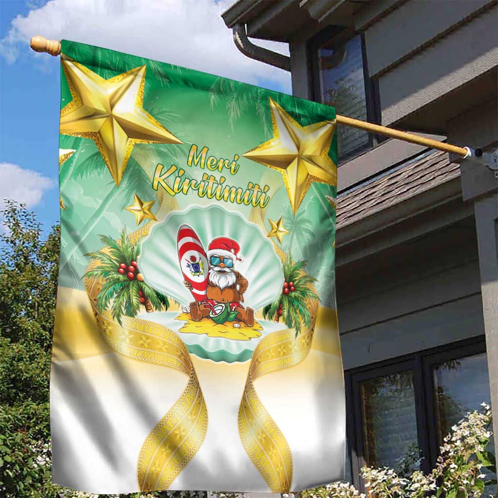 Cook Islands Christmas Garden Flag Seashell Santa Beach Vibes - Polynesian Pride