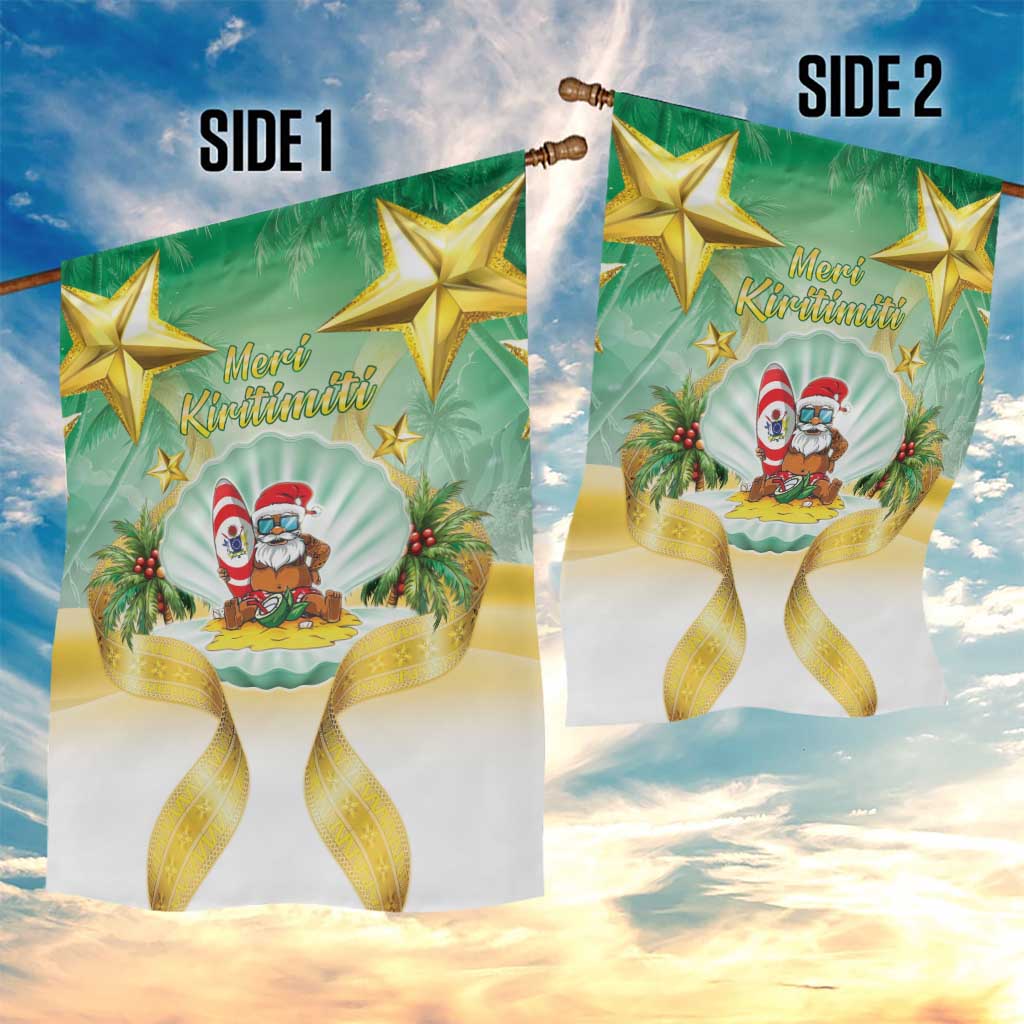 Cook Islands Christmas Garden Flag Seashell Santa Beach Vibes - Polynesian Pride