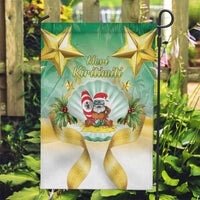 Cook Islands Christmas Garden Flag Seashell Santa Beach Vibes - Polynesian Pride