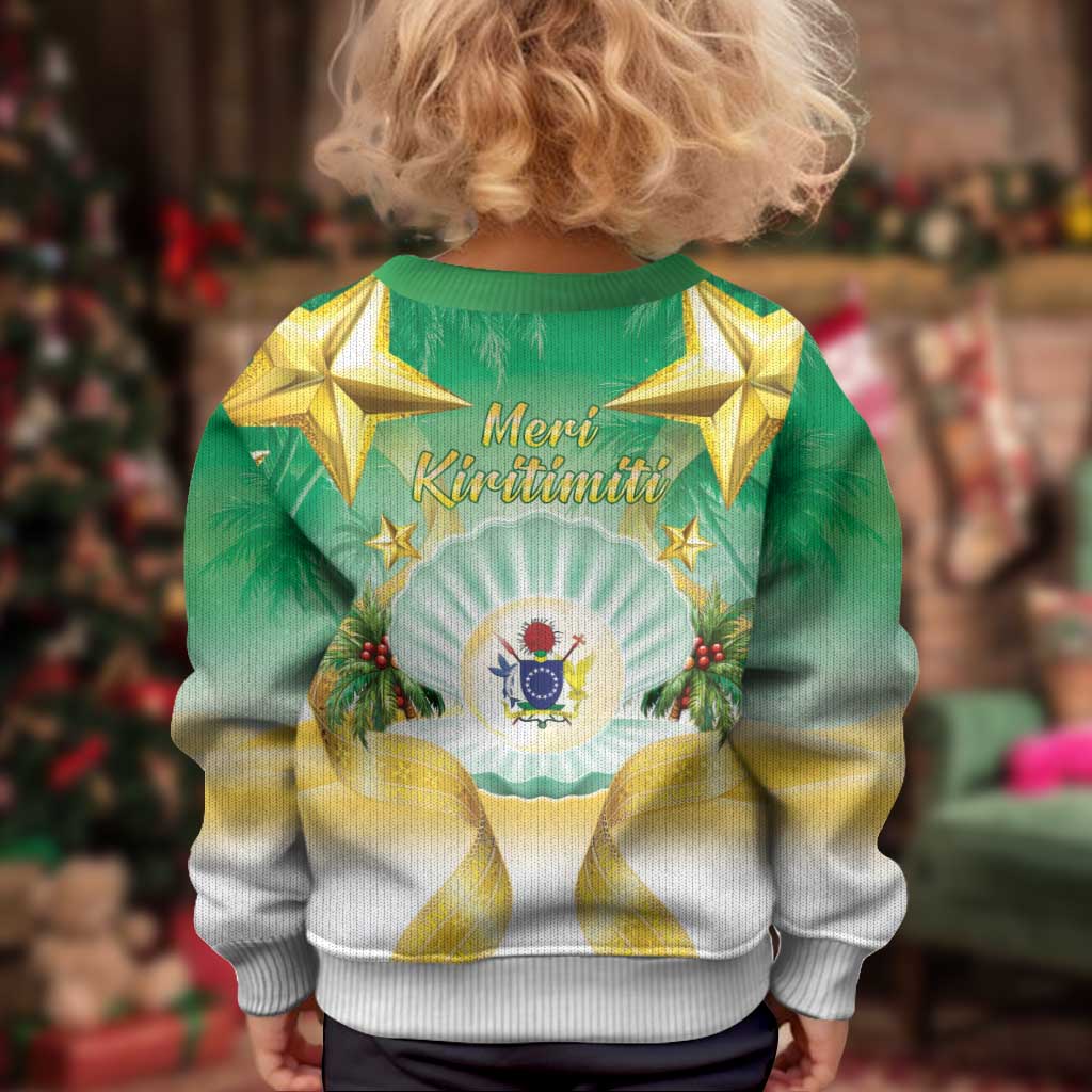 Cook Islands Christmas Kid Ugly Christmas Sweater Seashell Santa Beach Vibes - Polynesian Pride