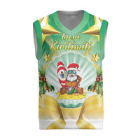 Cook Islands Christmas Knitted V-Neck Vest Seashell Santa Beach Vibes - Polynesian Pride