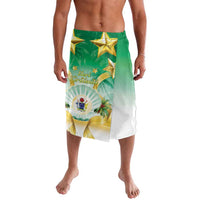 Cook Islands Christmas Lavalava Seashell Santa Beach Vibes - Polynesian Pride
