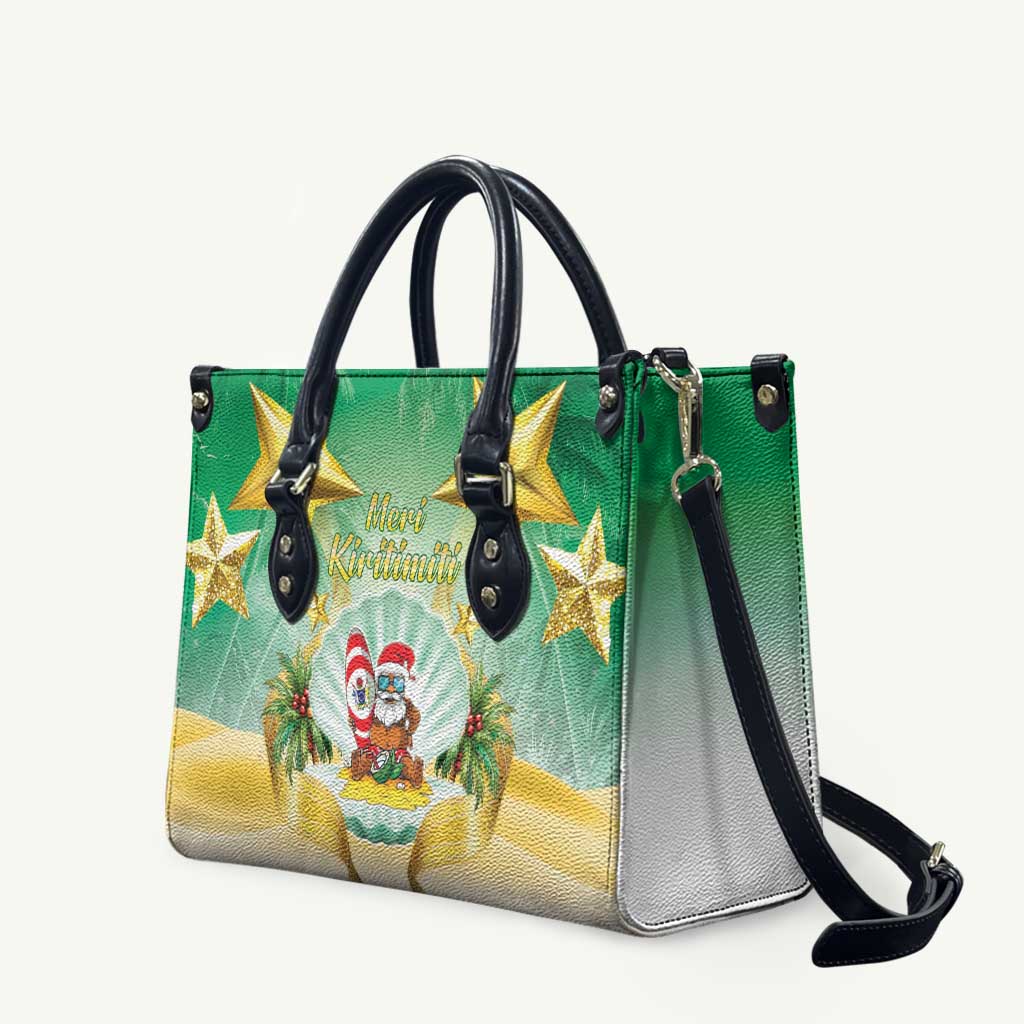 Cook Islands Christmas Leather Bag Seashell Santa Beach Vibes - Polynesian Pride