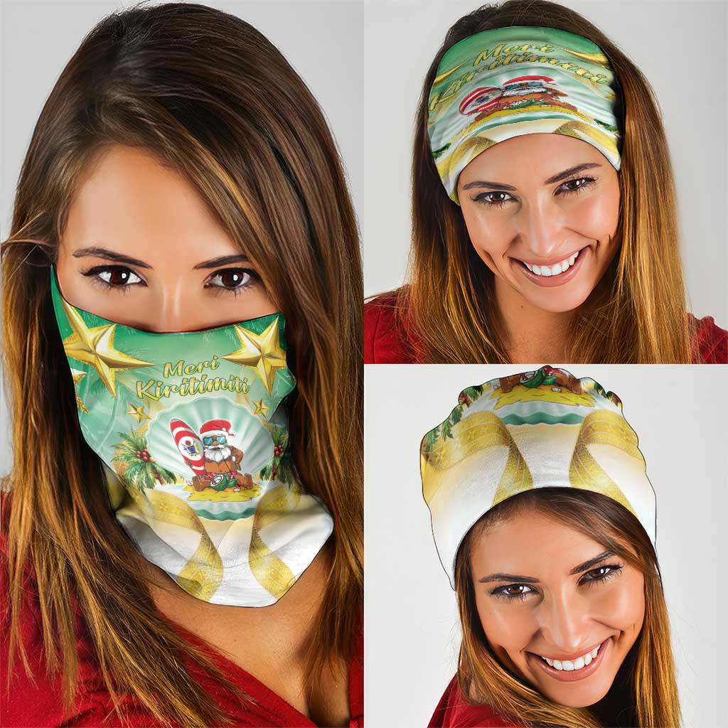 Cook Islands Christmas Neck Gaiter Seashell Santa Beach Vibes - Polynesian Pride