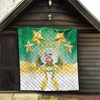Cook Islands Christmas Quilt Seashell Santa Beach Vibes - Polynesian Pride