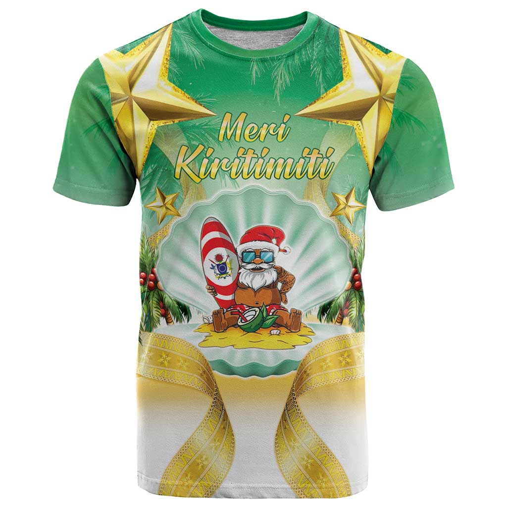 Cook Islands Christmas T Shirt Seashell Santa Beach Vibes - Polynesian Pride