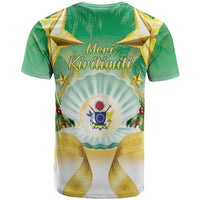 Cook Islands Christmas T Shirt Seashell Santa Beach Vibes - Polynesian Pride