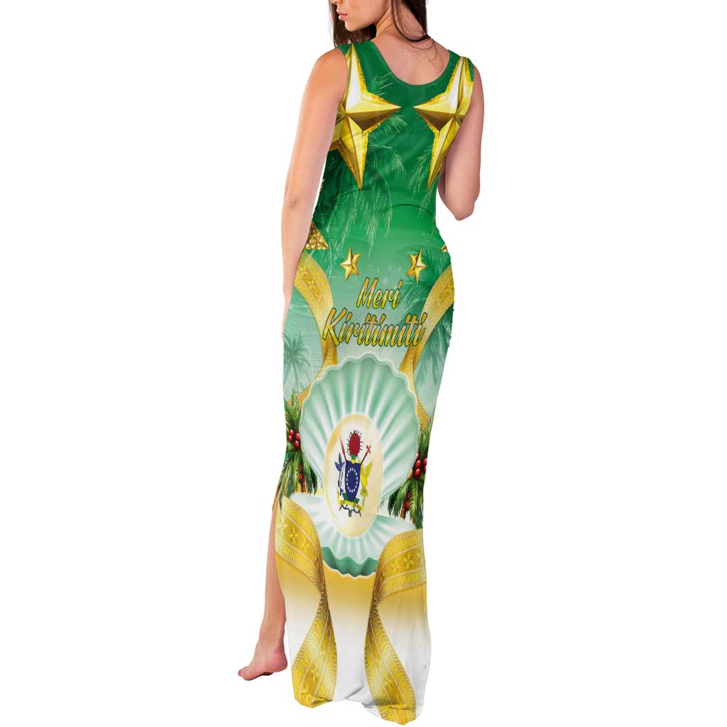 Cook Islands Christmas Tank Maxi Dress Seashell Santa Beach Vibes - Polynesian Pride