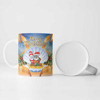 Marshall Islands Christmas Ceramic Mug Seashell Santa Beach Vibes LT05 - Polynesian Pride