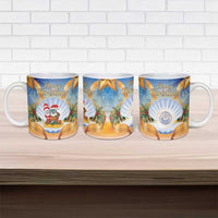 Marshall Islands Christmas Ceramic Mug Seashell Santa Beach Vibes LT05 - Polynesian Pride