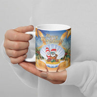 Marshall Islands Christmas Ceramic Mug Seashell Santa Beach Vibes LT05 - Polynesian Pride