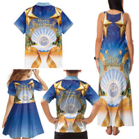 Marshall Islands Christmas Family Matching Tank Maxi Dress and Hawaiian Shirt Seashell Santa Beach Vibes LT05 - Polynesian Pride