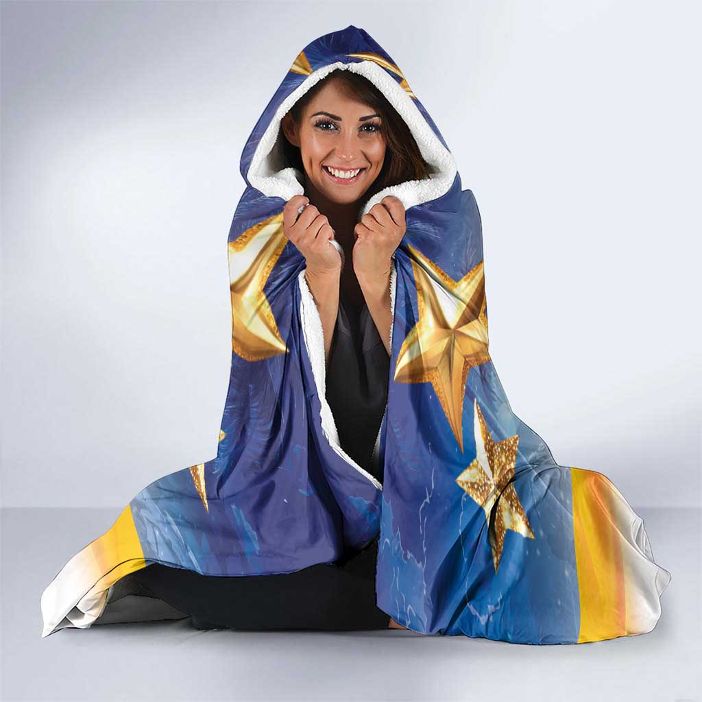 Marshall Islands Christmas Hooded Blanket Seashell Santa Beach Vibes LT05 - Polynesian Pride
