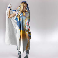 Marshall Islands Christmas Hooded Blanket Seashell Santa Beach Vibes LT05 - Polynesian Pride