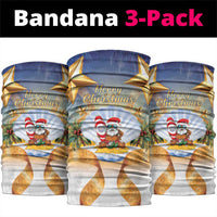 Marshall Islands Christmas Neck Gaiter Seashell Santa Beach Vibes LT05 package One Size: 25*50cm Navy - Polynesian Pride
