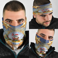 Marshall Islands Christmas Neck Gaiter Seashell Santa Beach Vibes LT05 - Polynesian Pride