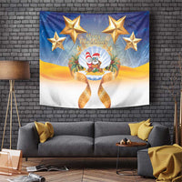 Marshall Islands Christmas Tapestry Seashell Santa Beach Vibes LT05 Navy - Polynesian Pride
