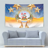 Marshall Islands Christmas Tapestry Seashell Santa Beach Vibes LT05 - Polynesian Pride