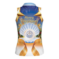 Marshall Islands Christmas Women Sleeveless Polo Shirt Seashell Santa Beach Vibes LT05 - Polynesian Pride