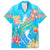 Under The Sea Scuba Diving Family Matching Off Shoulder Maxi Dress and Hawaiian Shirt Polynesian Pattern LT05 Dad's Shirt - Short Sleeve Blue - Polynesian Pride