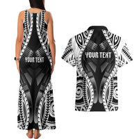 Personalised Remember Samoa Black Saturday Couples Matching Tank Maxi Dress and Hawaiian Shirt Samoa Mo Samoa - Polynesian Pride