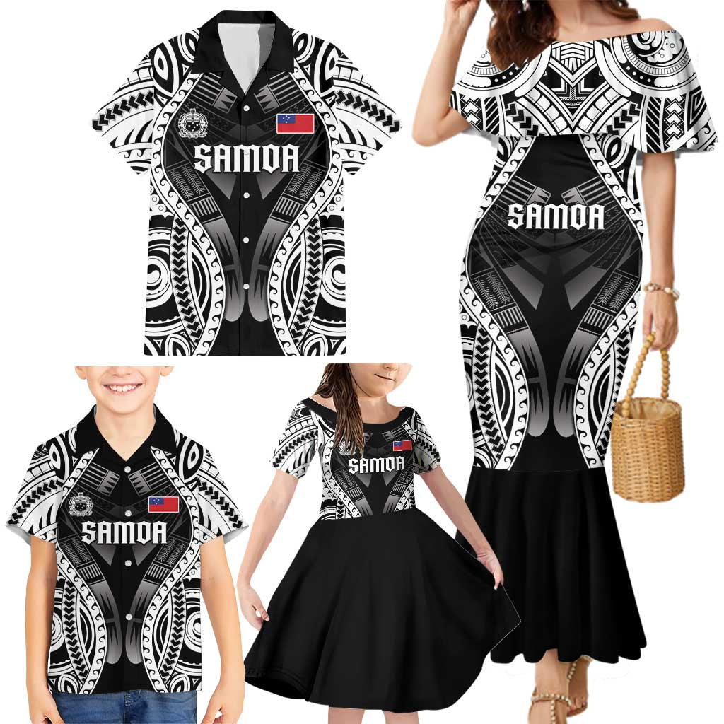 Personalised Remember Samoa Black Saturday Family Matching Mermaid Dress and Hawaiian Shirt Samoa Mo Samoa LT05 - Polynesian Pride