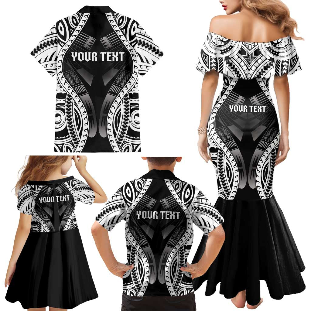 Personalised Remember Samoa Black Saturday Family Matching Mermaid Dress and Hawaiian Shirt Samoa Mo Samoa LT05 - Polynesian Pride