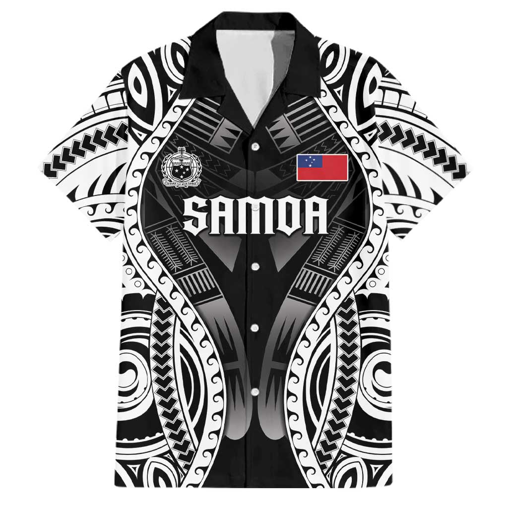 Personalised Remember Samoa Black Saturday Family Matching Off Shoulder Short Dress and Hawaiian Shirt Samoa Mo Samoa - Polynesian Pride