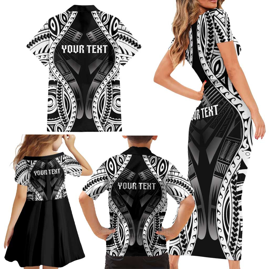 Personalised Remember Samoa Black Saturday Family Matching Short Sleeve Bodycon Dress and Hawaiian Shirt Samoa Mo Samoa LT05 - Polynesian Pride