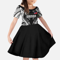Personalised Remember Samoa Black Saturday Kid Short Sleeve Dress Samoa Mo Samoa - Polynesian Pride