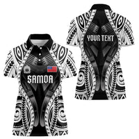 Personalised Remember Samoa Black Saturday Women Polo Shirt Samoa Mo Samoa - Polynesian Pride